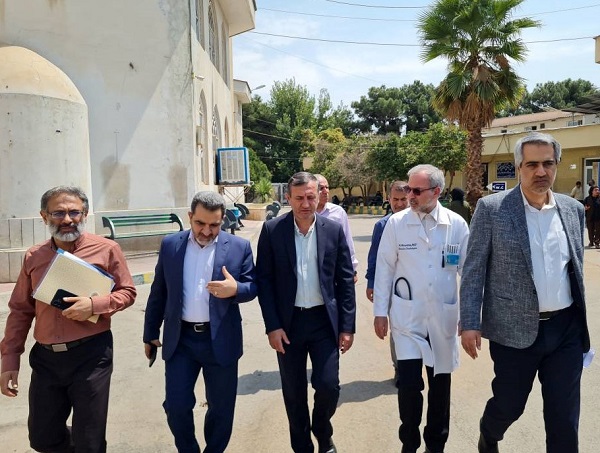 بازدید معاون توسعه مدیریت و منابع دانشگاه علوم پزشکی شیراز از پروژه الحاقی بیمارستان خیریه قلب الزهرا(س)